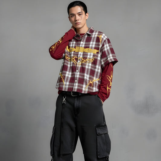 Doctor sleev with down' sholder shirt