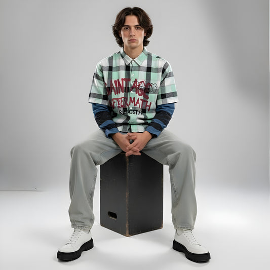 Docter sleev with down' sholder shirt