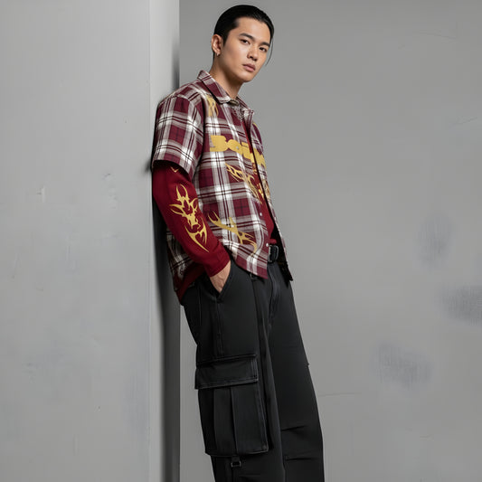 Doctor sleev with down' sholder shirt