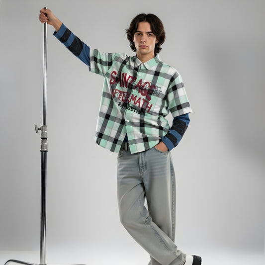 Docter sleev with down' sholder shirt